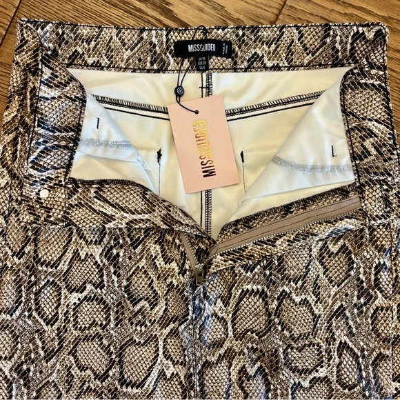 Missguided Midaxi Skirt Split Front Snake Print Skirt - Picture 5 of 11